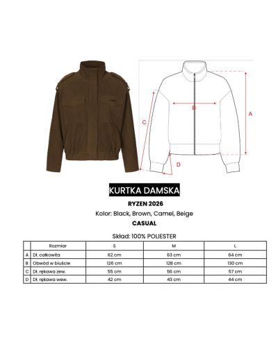 Kurtka damska OLAVOGA RYZEN 2026 czerń - FashionPlace - 10