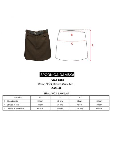 Spódnica damska OLAVOGA VIAR 2026 ecru - FashionPlace - 9