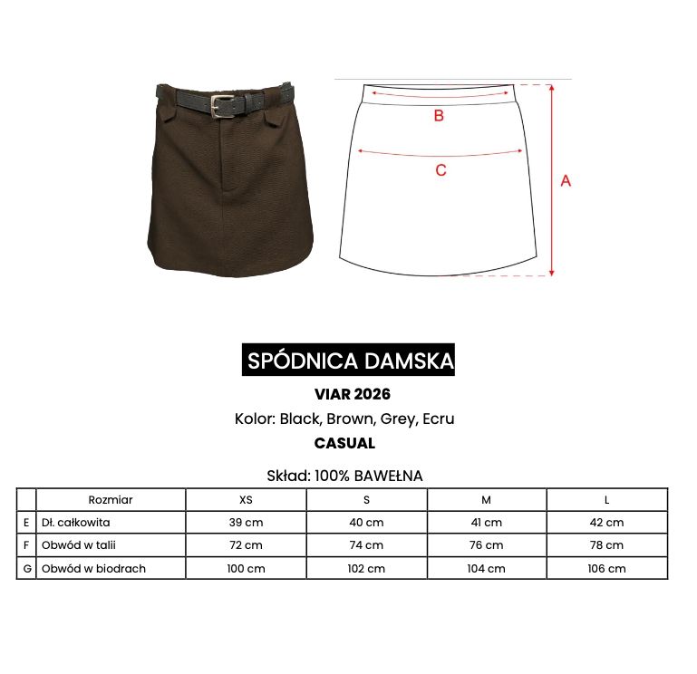 Spódnica damska OLAVOGA VIAR 2026 ecru