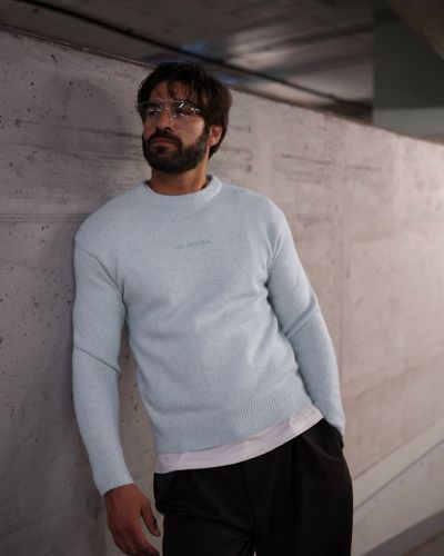 Sweter męski OLAVOGA CAIRO 2026 niebieski - FashionPlace - 1