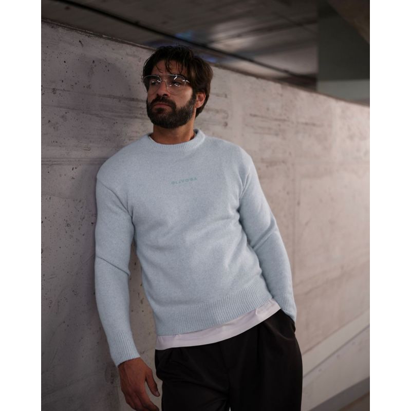 Sweter męski OLAVOGA CAIRO 2026 niebieski - FashionPlace - 1