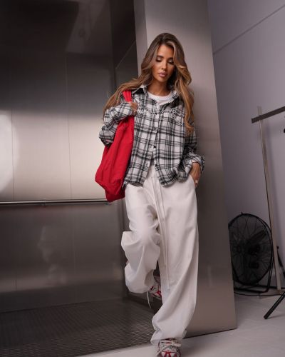 Koszula damska OLAVOGA BARE 2026 szara - FashionPlace - 3