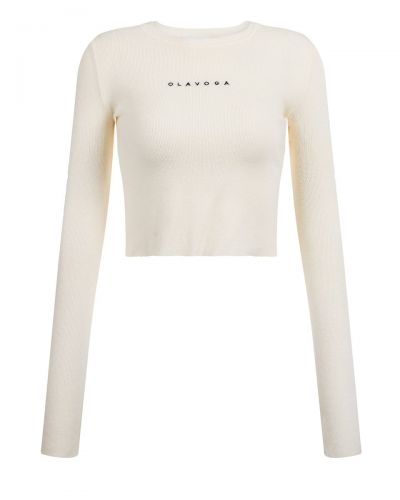 Sweter damski OLAVOGA BROGRER 2026 ecru - FashionPlace - 6