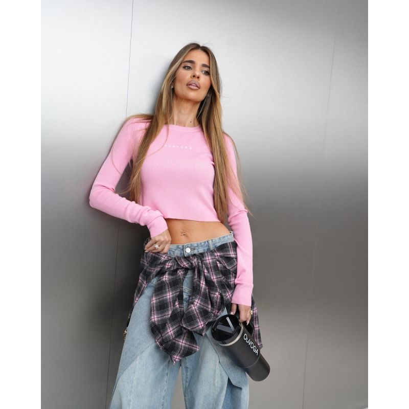 Sweter damski OLAVOGA BROGRER 2026 róż - FashionPlace - 1