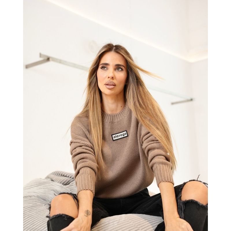 Sweter damski OLAVOGA MOSSI 2026 beż - FashionPlace - 1