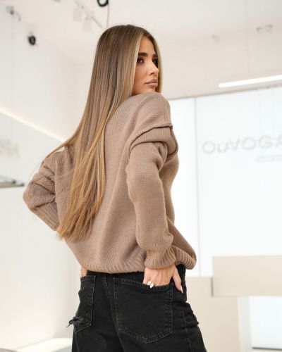 Sweter damski OLAVOGA MOSSI 2026 beż - FashionPlace - 2