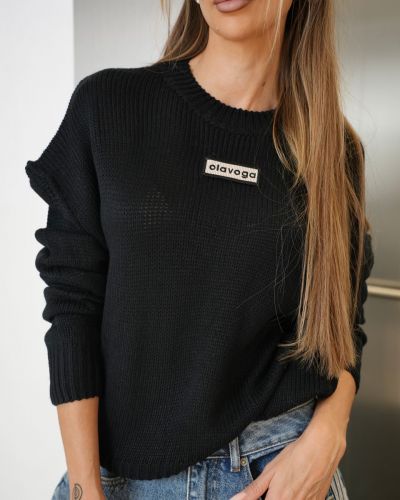 Sweter damski OLAVOGA MOSSI 2026 czerń - FashionPlace - 4