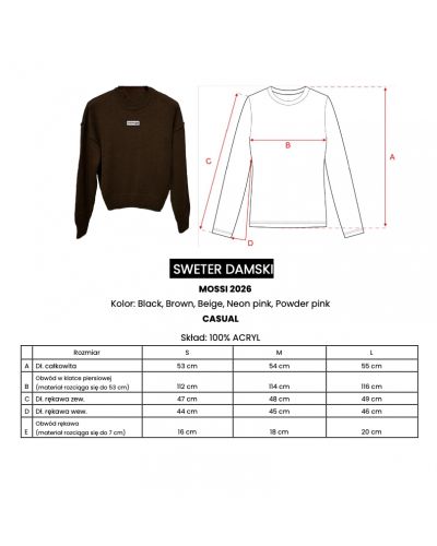 Sweter damski OLAVOGA MOSSI 2026 czerń - FashionPlace - 7