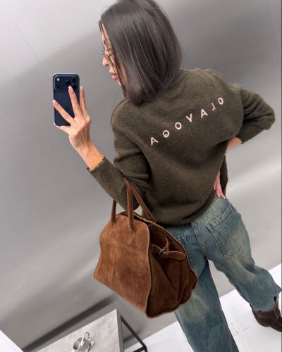 Sweter damski OLAVOGA TALLA 2026 brąz - FashionPlace - 2