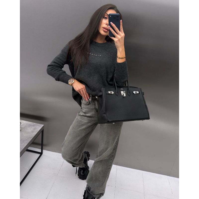 Sweter damski OLAVOGA TALLA 2026 grafit - FashionPlace - 1