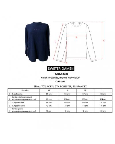 Sweter damski OLAVOGA TALLA 2026 grafit - FashionPlace - 7