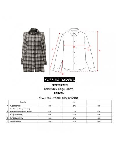 Koszula damska OLAVOGA EXPRESS 2026 beż - FashionPlace - 7