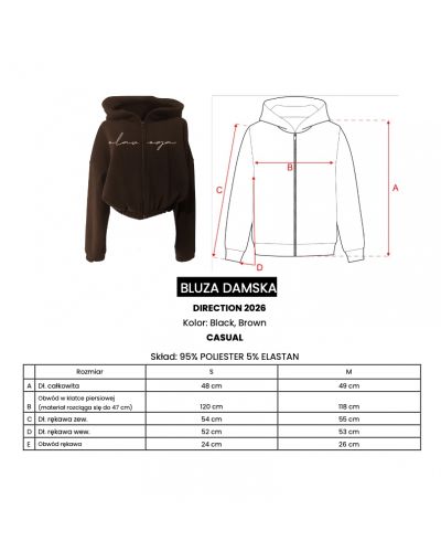 Bluza damska OLAVOGA DIRECTION 2026 czerń - FashionPlace - 7