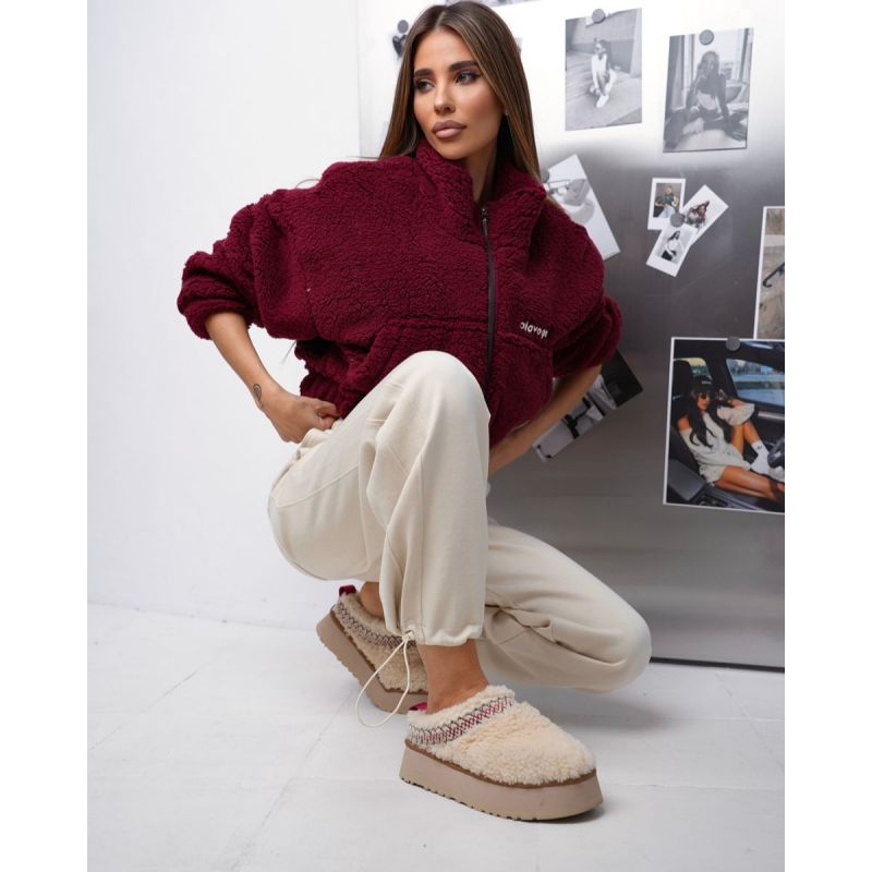 Bluza damska OLAVOGA KEEP 2026 burgund - FashionPlace - 1
