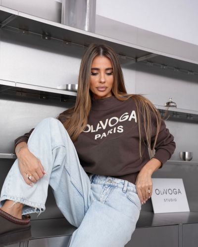 Bluza damska OLAVOGA ONCY 2026 brąz - FashionPlace - 1