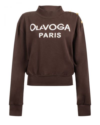 Bluza damska OLAVOGA ONCY 2026 brąz - FashionPlace - 6