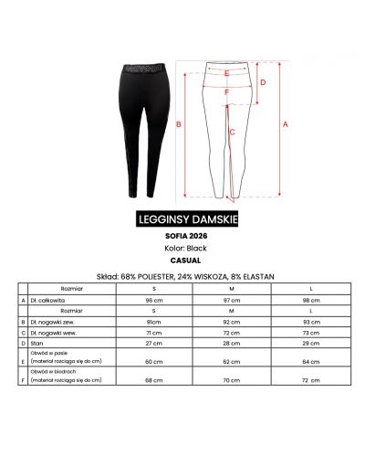 Legginsy damskie OLAVOGA SOFIA 2026 czerń - FashionPlace - 9