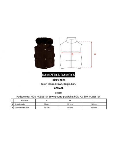 Kamizelka damska OLAVOGA SIERY 2026 ecru - FashionPlace - 8