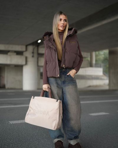Kamizelka damska OLAVOGA SIERY 2026 brąz - FashionPlace - 2