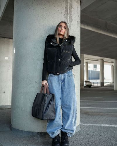 Kamizelka damska OLAVOGA SIERY 2026 czerń - FashionPlace - 2
