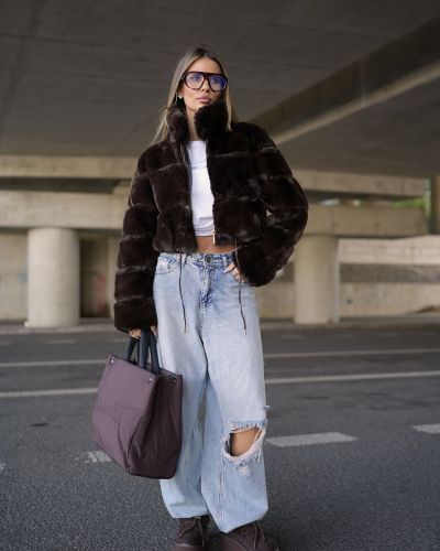 Kurtka damska OLAVOGA VESPERA 2026 brąz - FashionPlace - 2