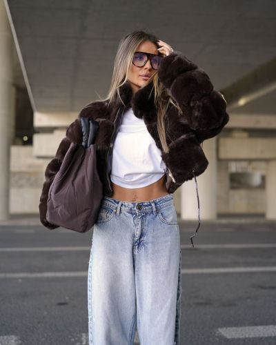 Kurtka damska OLAVOGA VESPERA 2026 brąz - FashionPlace - 3