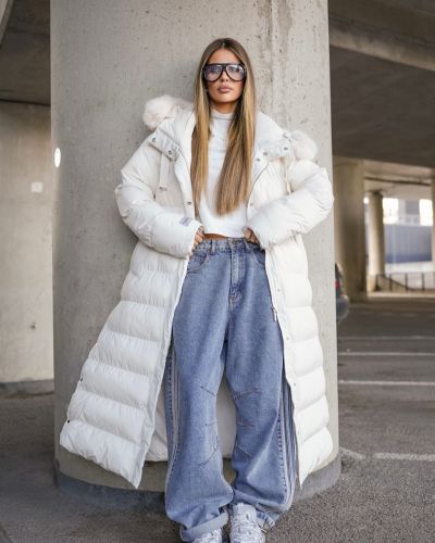 Płaszcz damski OLAVOGA FENZOON 2026 kremowy - FashionPlace - 1
