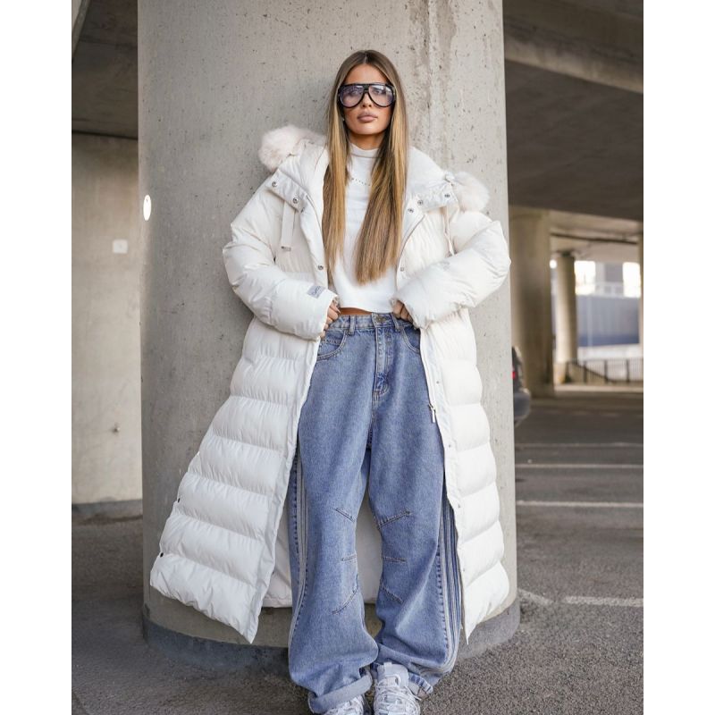 Płaszcz damski OLAVOGA FENZOON 2026 kremowy - FashionPlace - 1