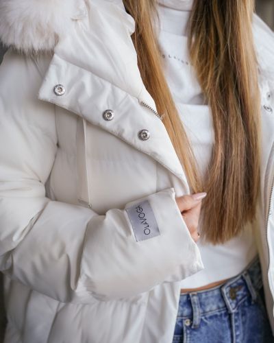 Płaszcz damski OLAVOGA FENZOON 2026 kremowy - FashionPlace - 2