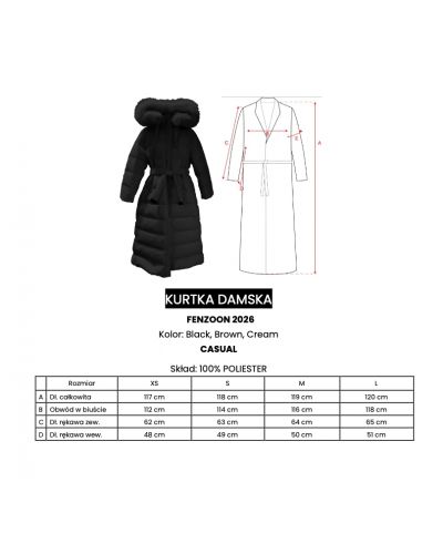 Płaszcz damski OLAVOGA FENZOON 2026 brąz - FashionPlace - 8