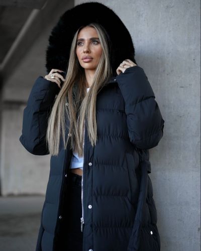 Płaszcz damski OLAVOGA FENZOON 2026 czerń - FashionPlace - 1