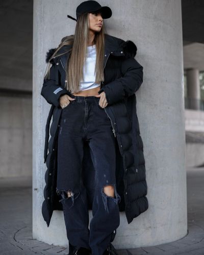 Płaszcz damski OLAVOGA FENZOON 2026 czerń - FashionPlace - 3