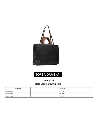Torba damska OLAVOGA FIOE 2025 czerń - FashionPlace - 9