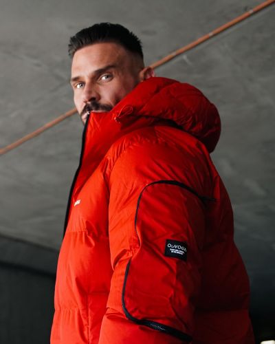 Kurtka męska OLAVOGA OROVIUS 2026 czerwień - FashionPlace - 4