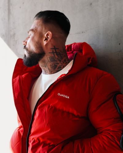 Kurtka męska OLAVOGA OROVIUS 2026 czerwień - FashionPlace - 5