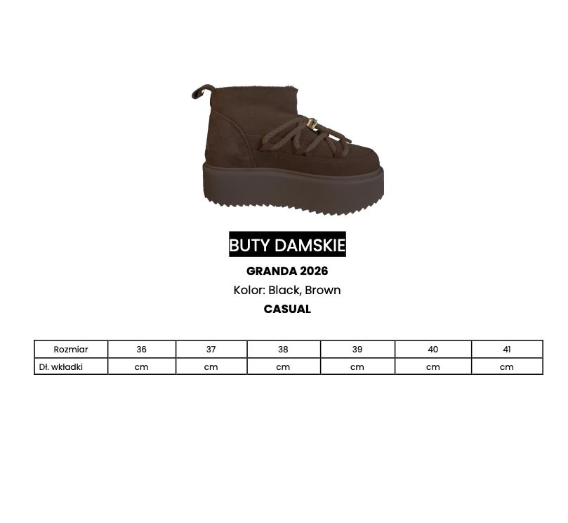 Buty damskie OLAVOGA GRANDA 2026 czerń