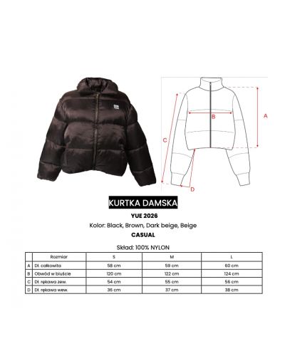 Kurtka damska OLAVOGA YUE WINTER 2026 ciemny beż - FashionPlace - 6