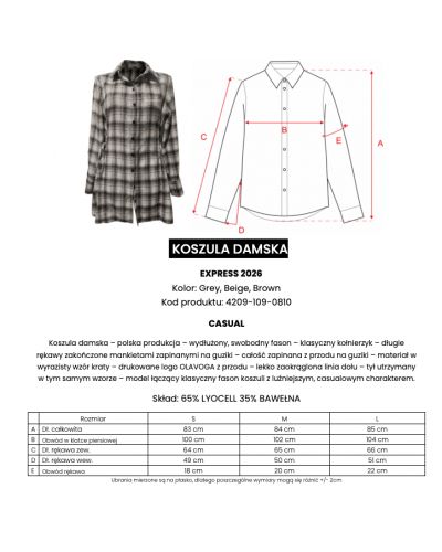 Koszula damska OLAVOGA EXPRESS 2026 szara - FashionPlace - 6