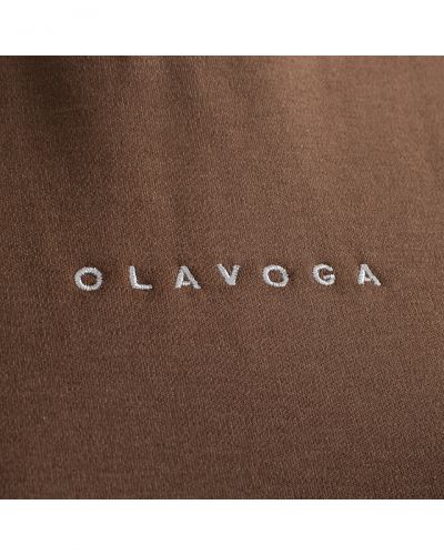 T-shirt damski OLAVOGA ESTONAR 2025 ciemny beż - FashionPlace - 3