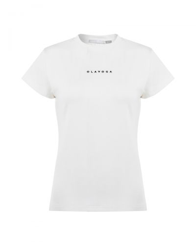 T-shirt damski OLAVOGA ESTONAR 2025 biały - FashionPlace - 4