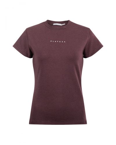 T-shirt damski OLAVOGA ESTONAR 2025 śliwka - FashionPlace - 5