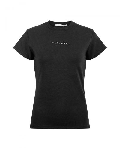 T-shirt damski OLAVOGA ESTONAR 2025 czerń - FashionPlace - 4