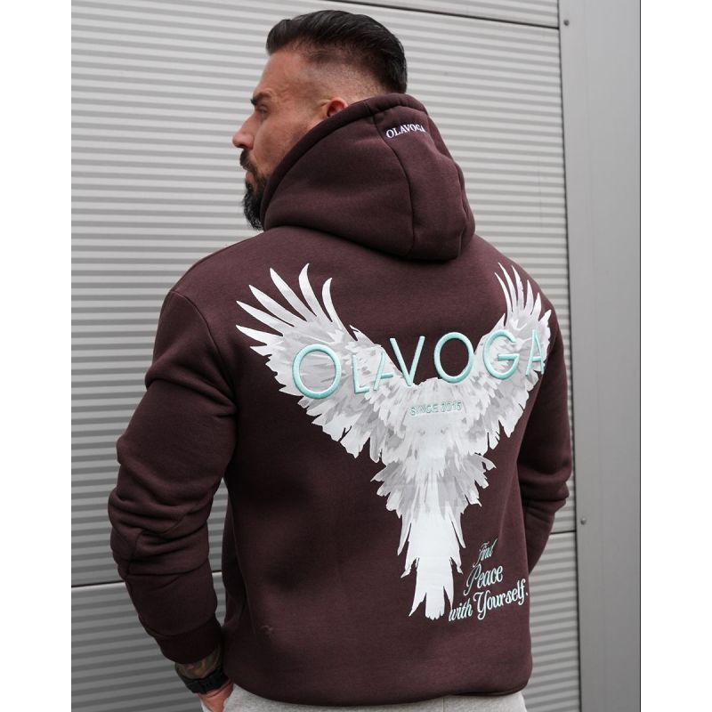 Bluza męska OLAVOGA EAGLE 2026 brąz - FashionPlace - 1