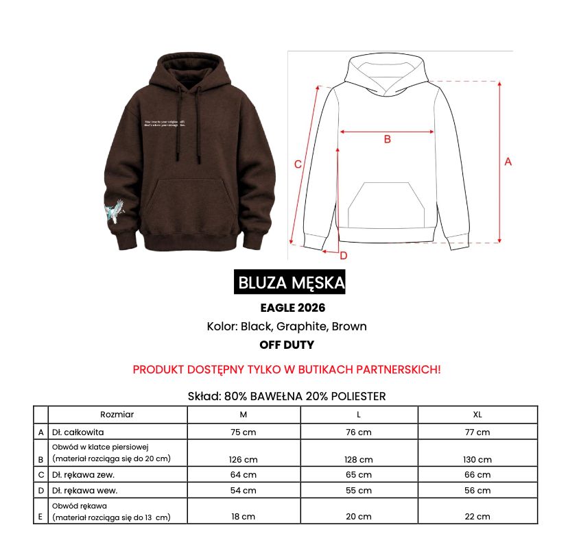 Bluza męska OLAVOGA EAGLE 2026 czerń