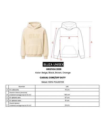 Bluza UNISEX OLAVOGA OROFIOU 2026 brąz - FashionPlace - 7