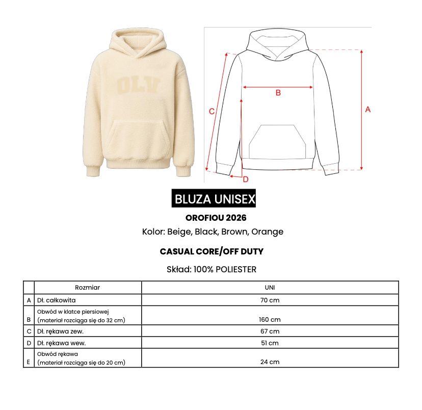 Bluza UNISEX OLAVOGA OROFIOU 2026 brąz