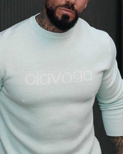 Sweter męski OLAVOGA SALO 2026 sky blue - FashionPlace - 2