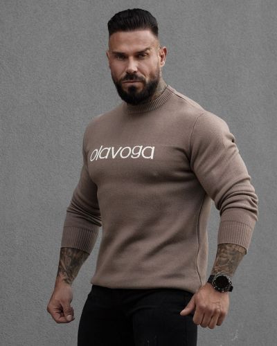 Sweter męski OLAVOGA SALO 2026 beż - FashionPlace - 1