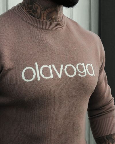 Sweter męski OLAVOGA SALO 2026 beż - FashionPlace - 2