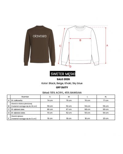 Sweter męski OLAVOGA SALO 2026 beż - FashionPlace - 6